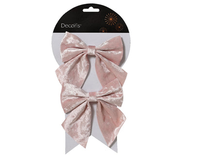 Blush Pink Shiny Bow ( Pack of 2 )