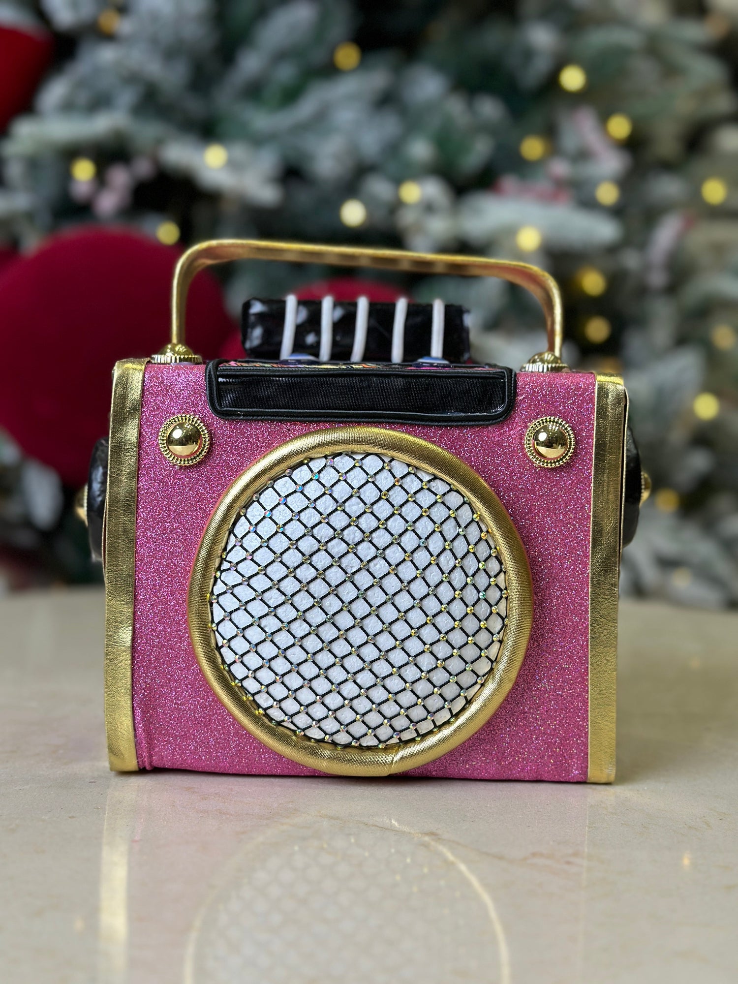 Dark Pink Stereo Ornament PartyPerfetto