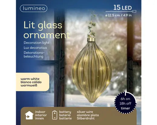 Micro LED Olive 21cm Party Perfetto