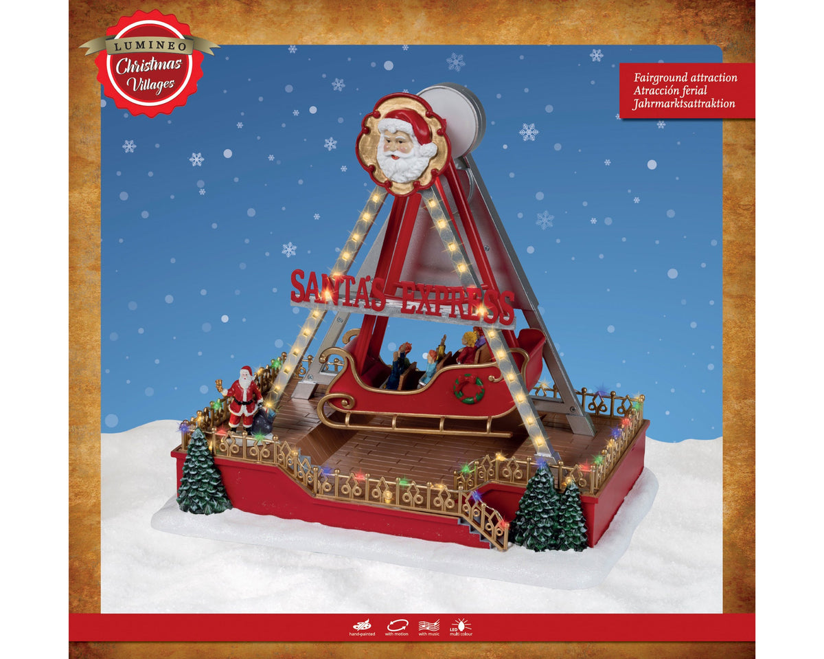 Micro LED Christmas Carnival Santa's Express with music Party Perfetto
