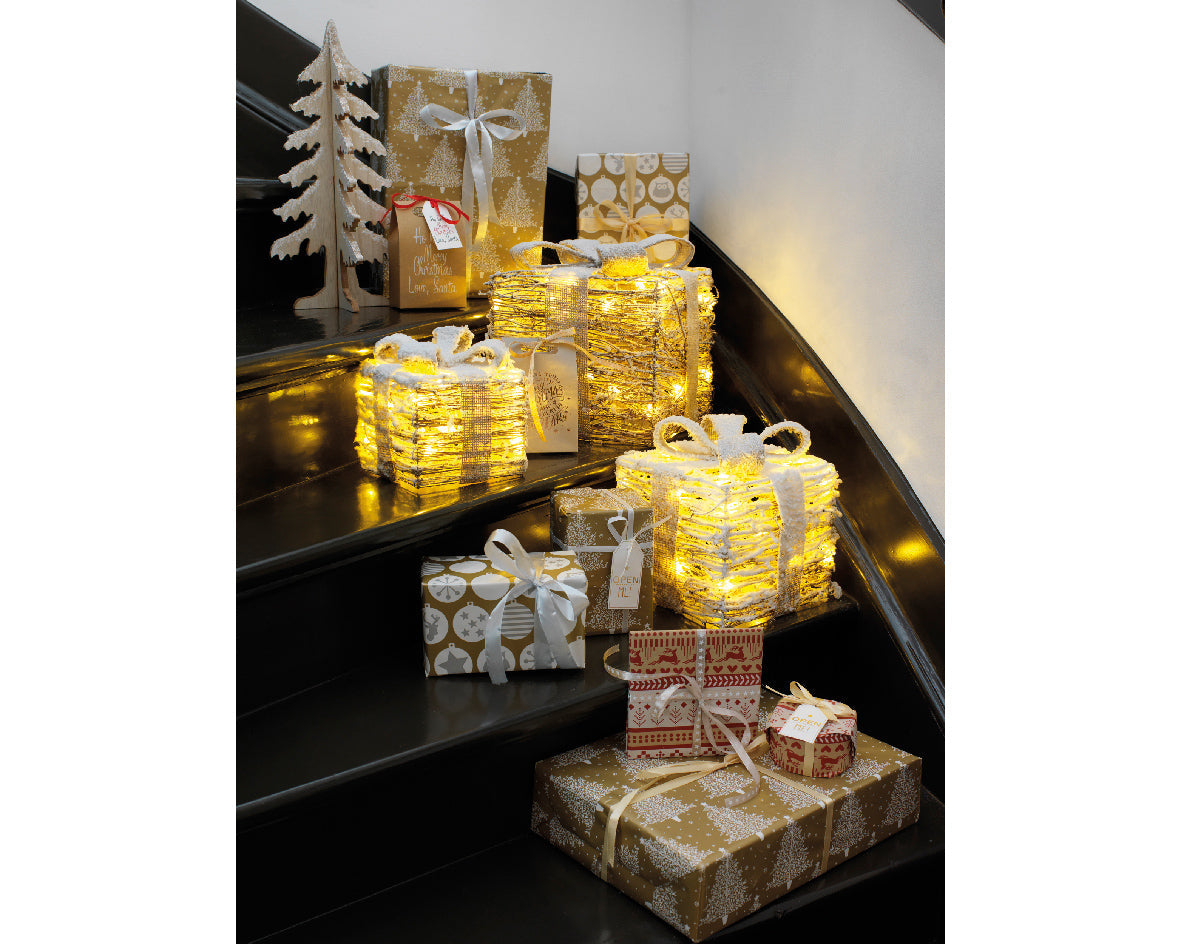 LED Rattan Giftbox (Set of 3) Party Perfetto