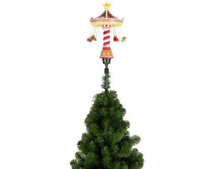 Micro LED Flashing Effect Treetopper with Header Star Party Perfetto