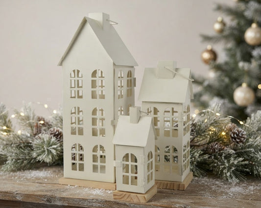 Iron Lantern House 2 Options Set of 3 Party Perfetto