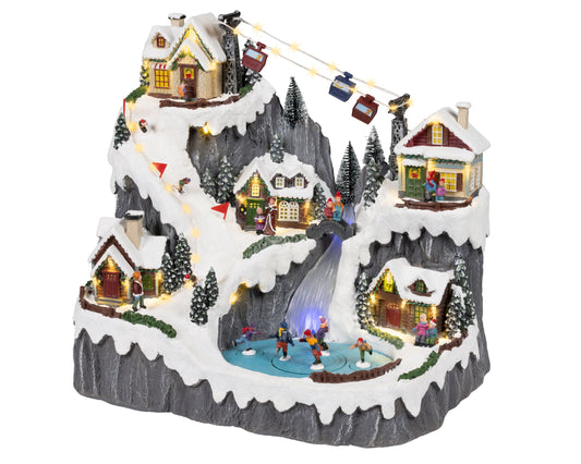 Santa Village 5 Houses LED Scenery Party Perfetto