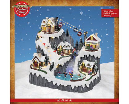Santa Village 5 Houses LED Scenery Party Perfetto