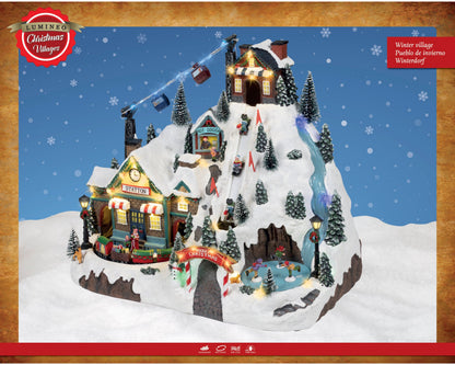 Christmas Station  LED Scenery Set with movement Party Perfetto