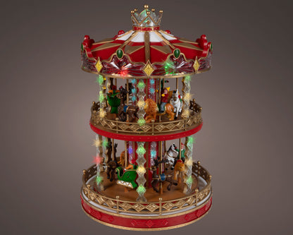Micro LED Christmas Carousel with movement Party Perfetto