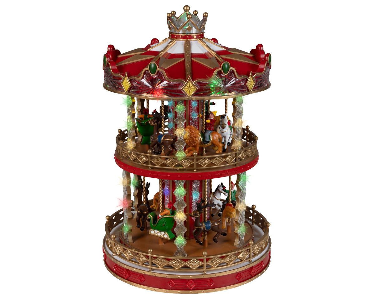 Micro LED Christmas Carousel with movement Party Perfetto