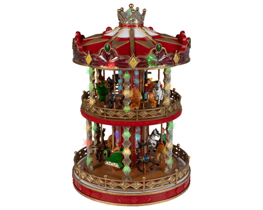 Micro LED Christmas Carousel with movement Party Perfetto