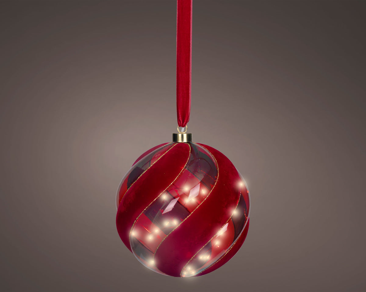 Micro LED Checked Ball 19cm Party Perfetto