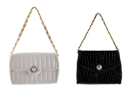 Hanging Artificial Leather Handbag (2 COLOUR) Party Perfetto