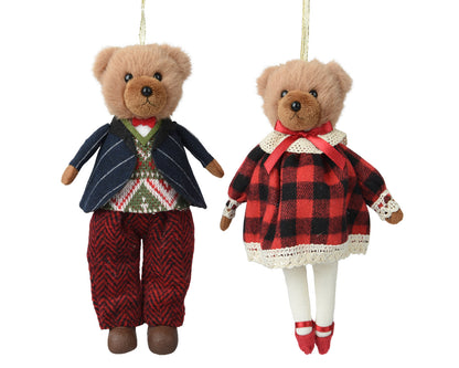 Bear with Check Blue jacket &  dress ( Pack of 2 )