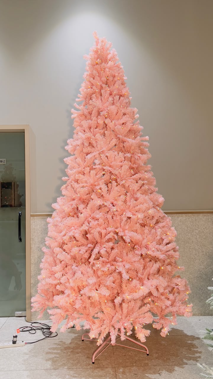 Pink Christmas 10ft Tree Without Remote Control PartyPerfetto