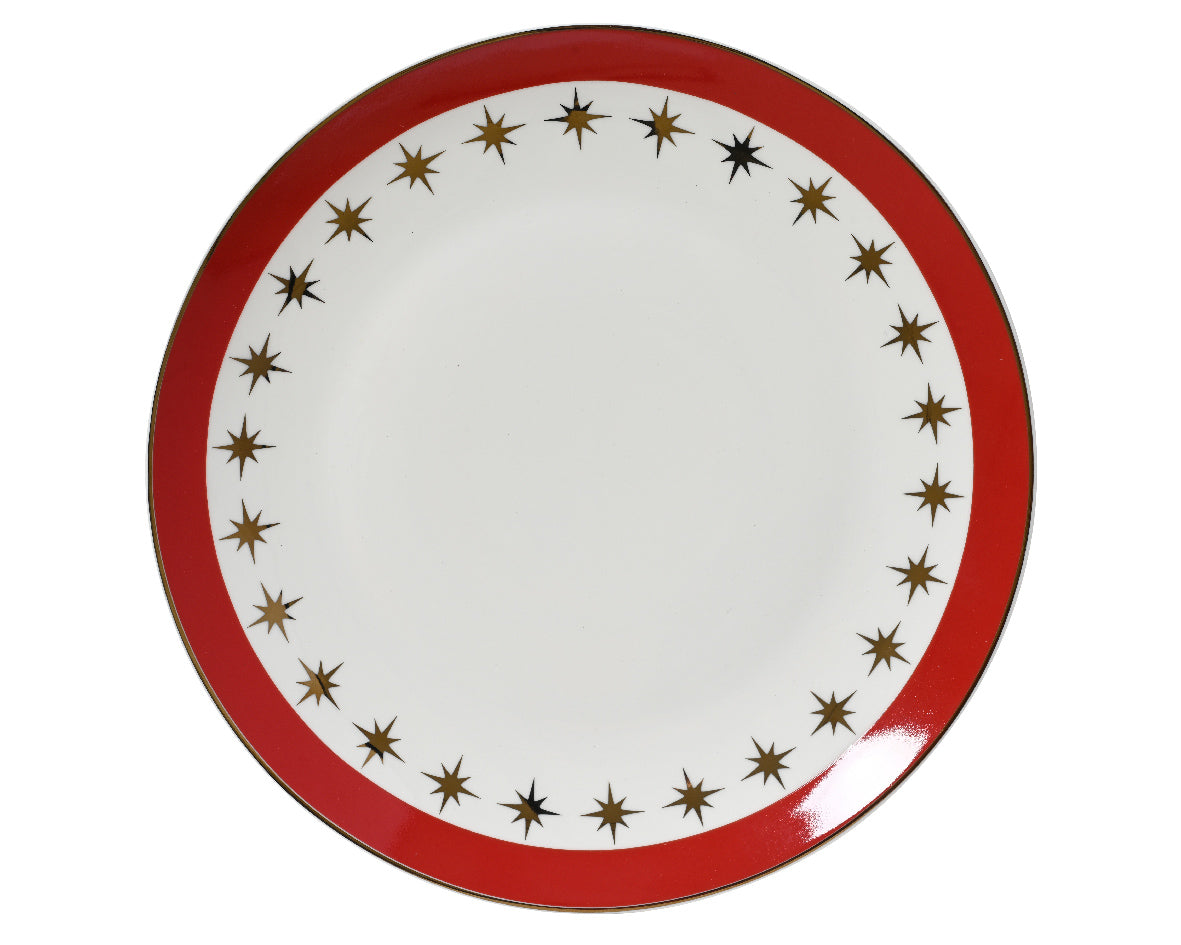 Porcelain White & Red Plate