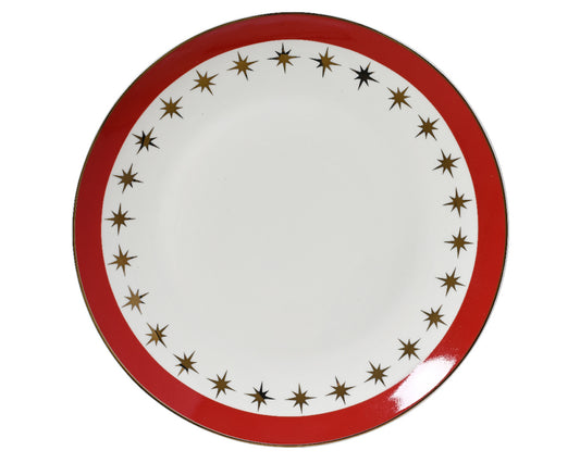 Porcelain White & Red Plate