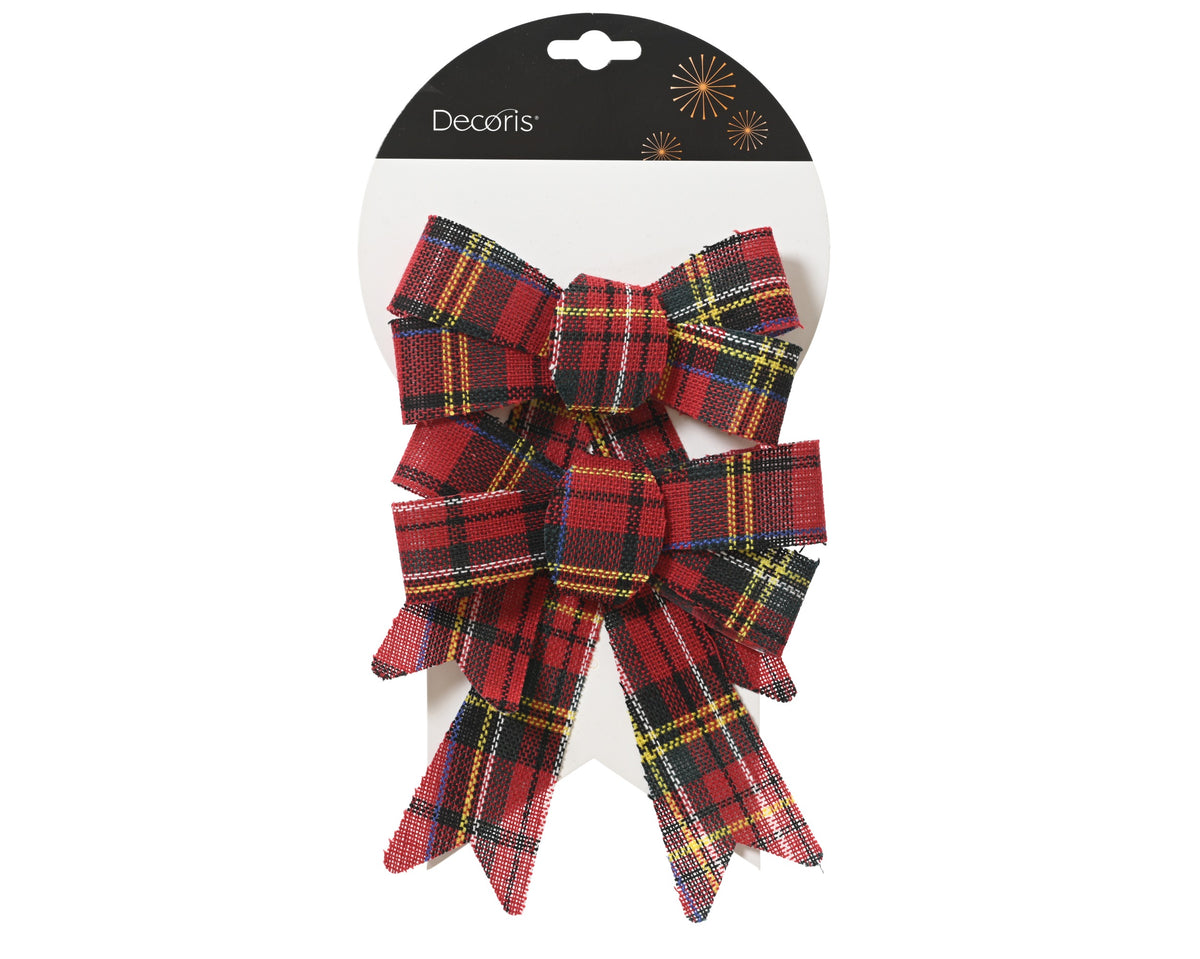 Checked Pattern Bow (3 Size)