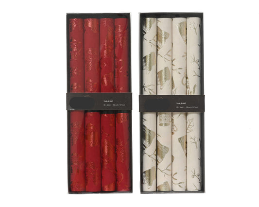 Rectangle Foil Print Placemat Box of 4