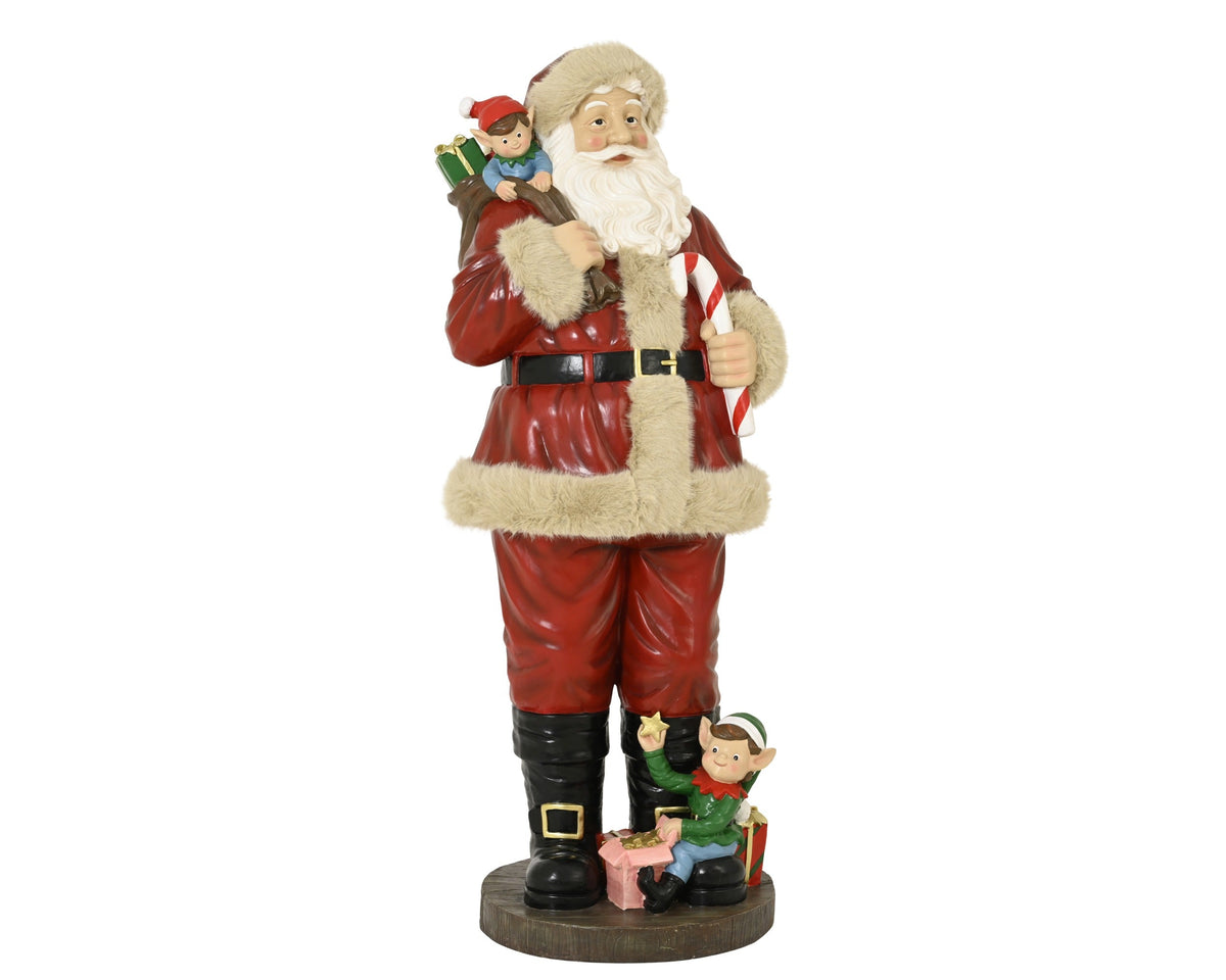 Standing Santa with Gift & Boy H 5.9 FT Party Perfetto