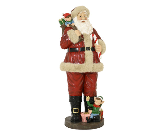 Standing Santa with Gift & Boy H 5.9 FT Party Perfetto