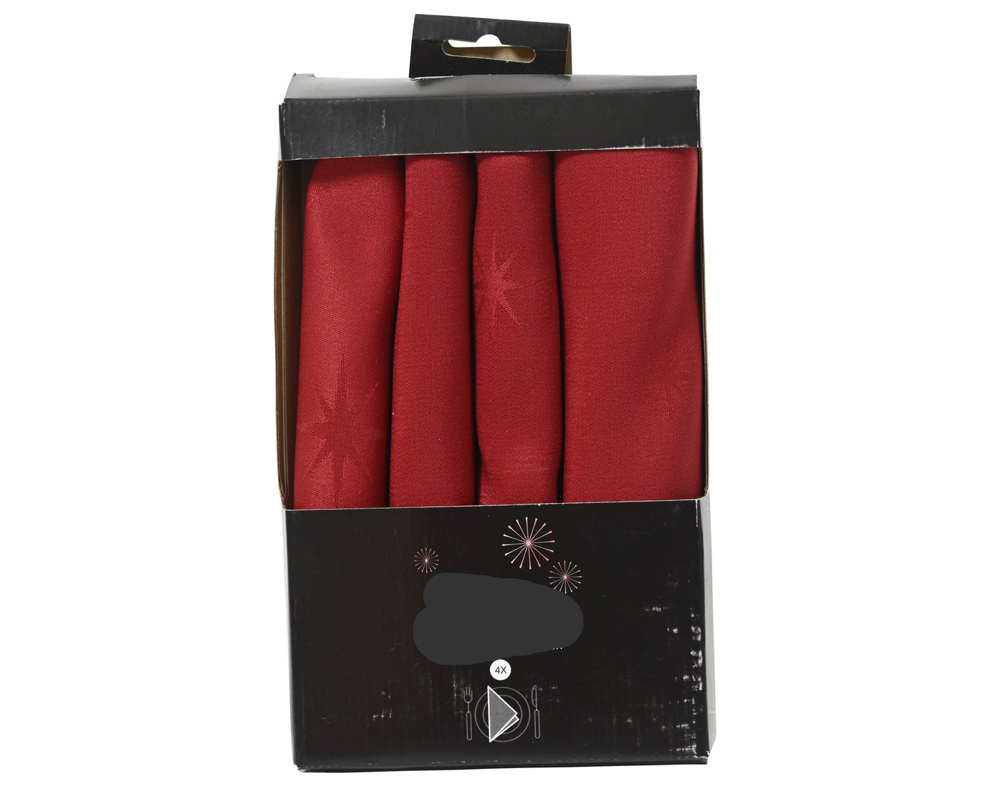 Star Pattern Napkin 2color Opt. Box Of 4 Party Perfetto