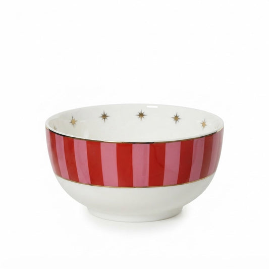 Porcelain White & Red Bowl Party Perfetto