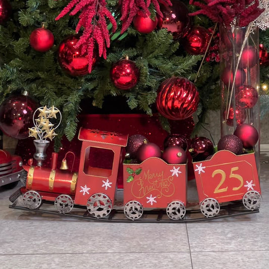 RED MERRY CHRISTMAS 25 TRAIN Party Perfetto