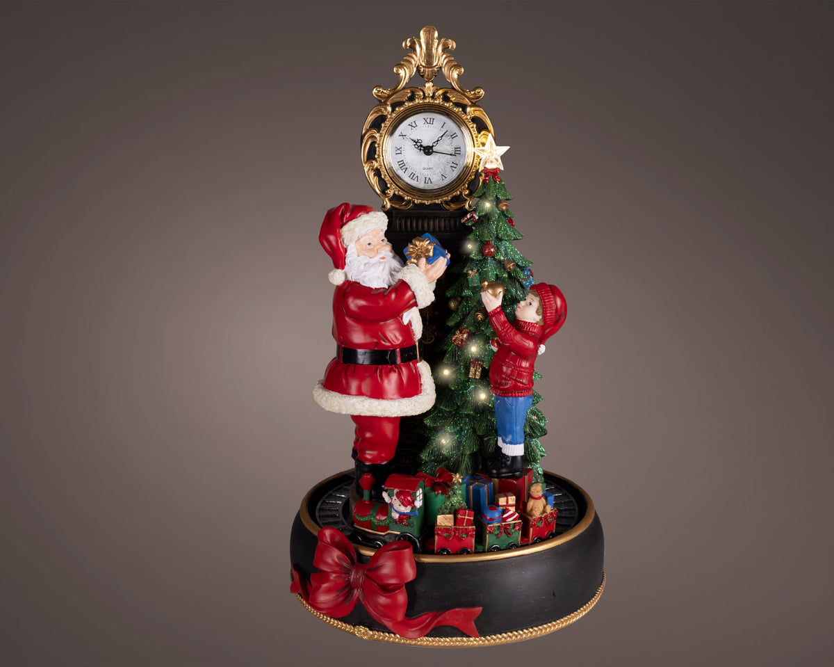 Clock with Santa & Kid H.48CM Party Perfetto