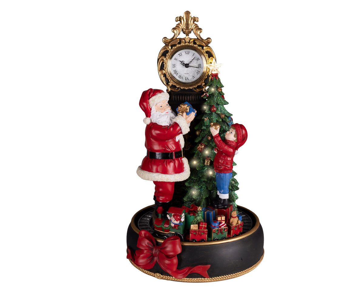 Clock with Santa & Kid H.48CM Party Perfetto