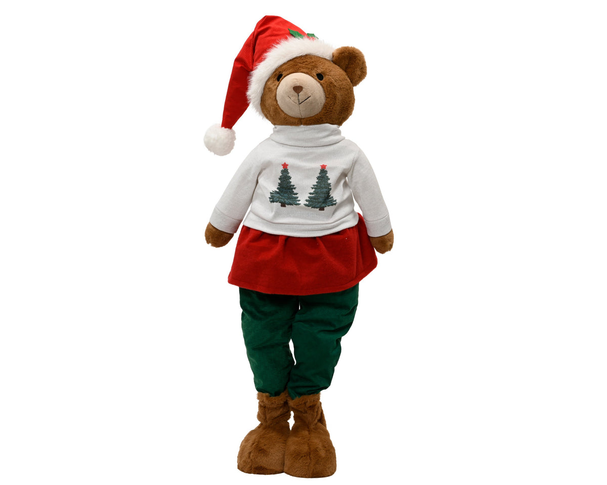 Bear Girl Standing with Hat (with Movement) Party Perfetto