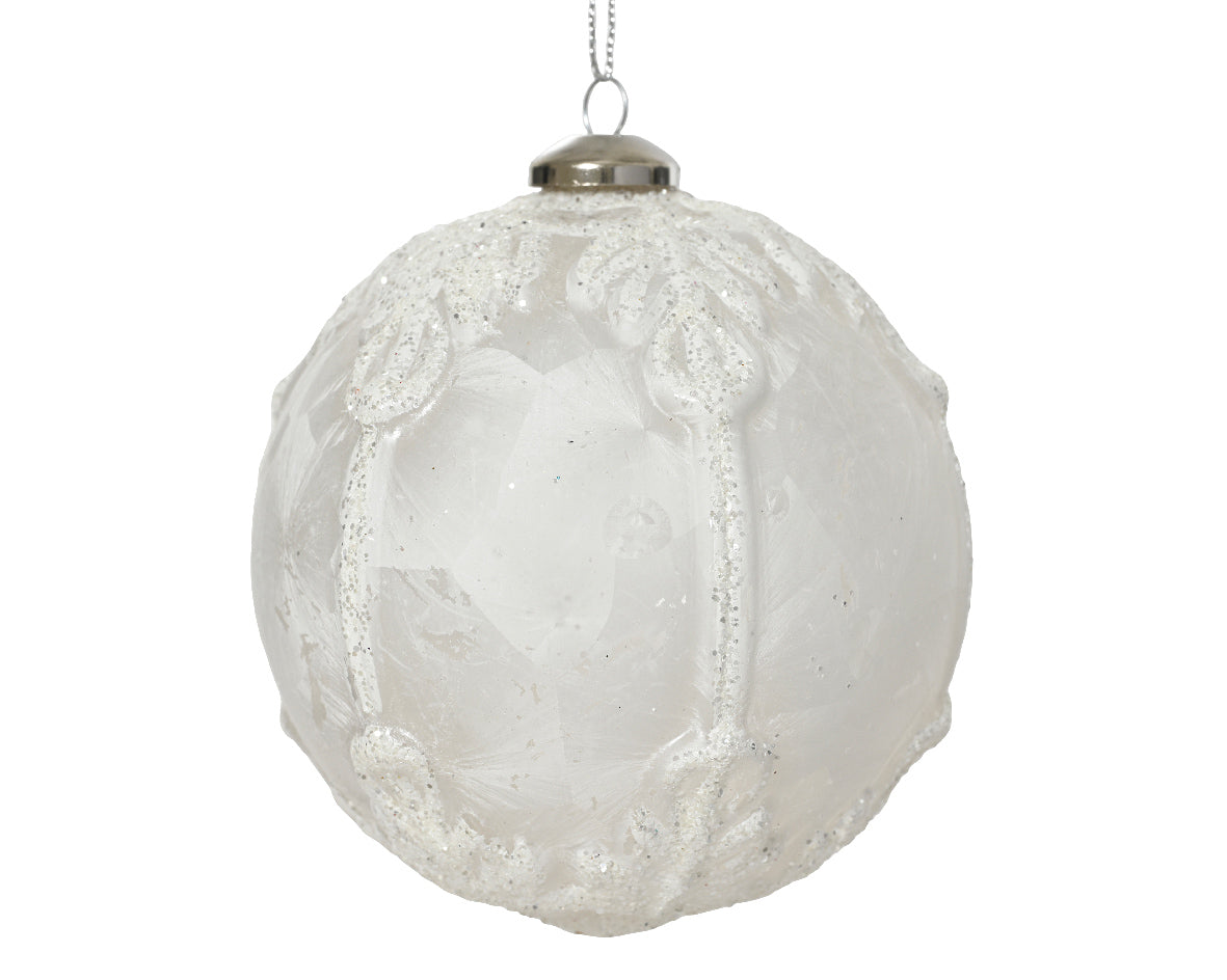Ice laquer Bauble  10 cm