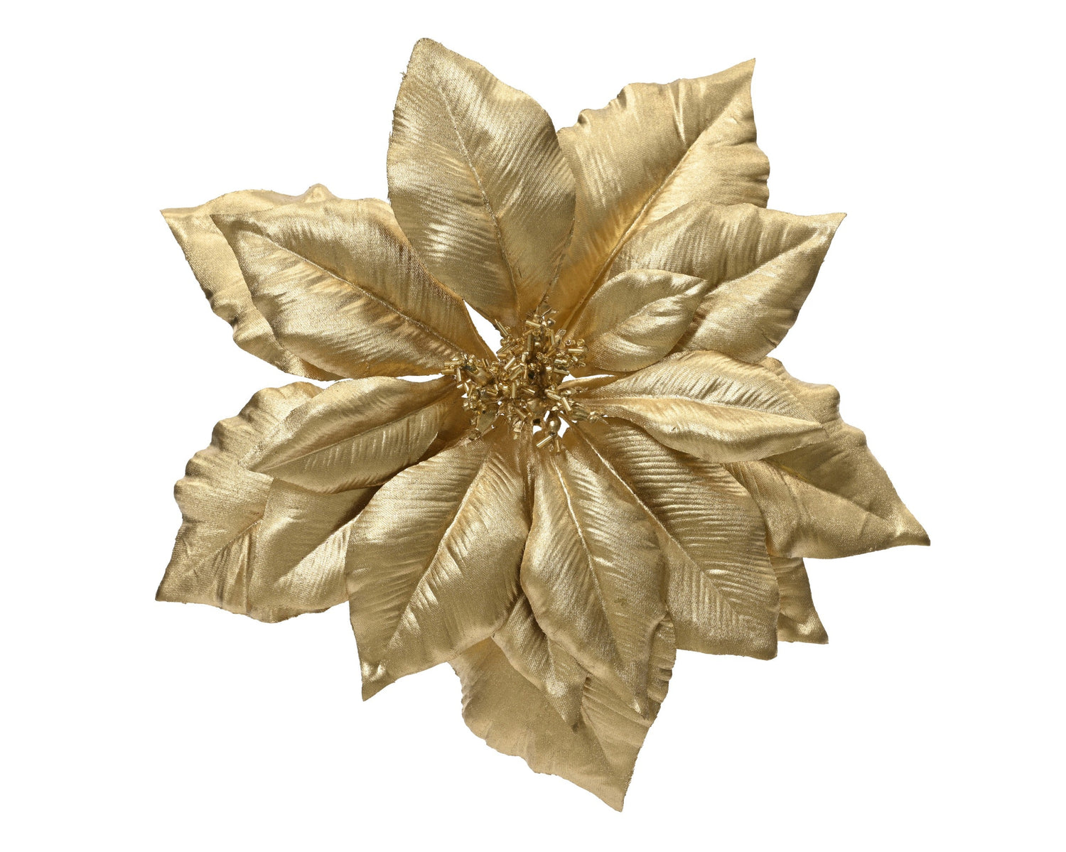 Poinsettia Flower With Glitter Edge (Pack Of 1) Party Perfetto