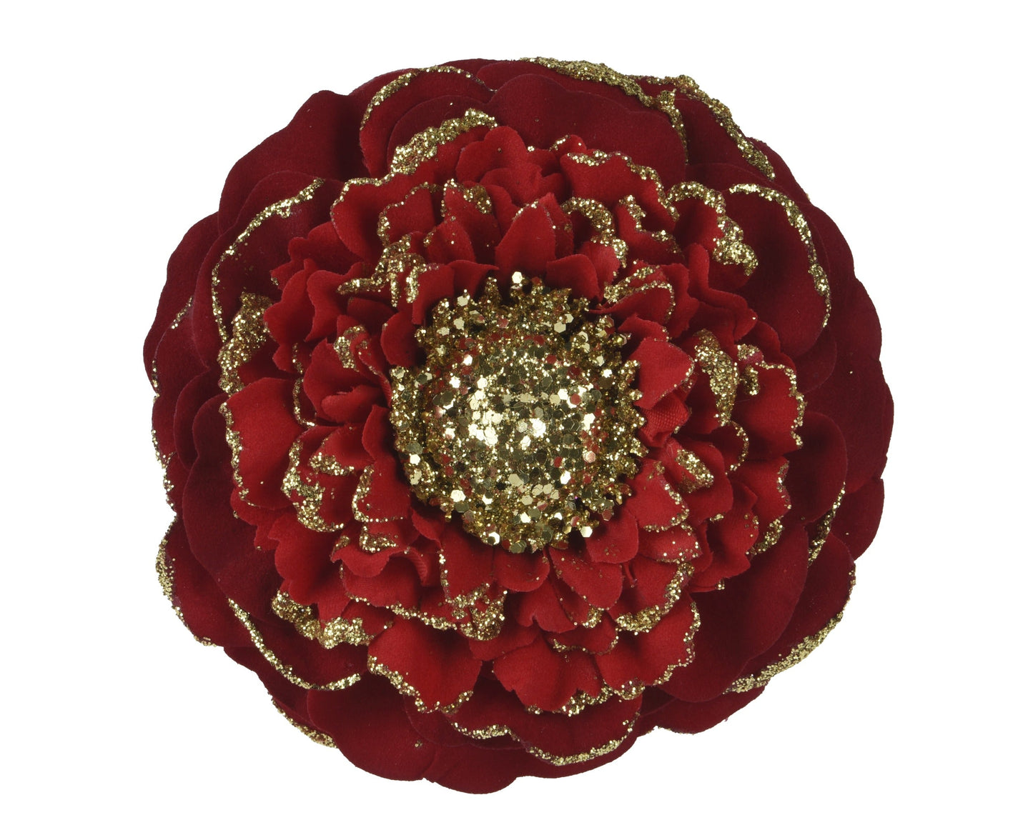 Zinnia Flower With Glitter Edge (dia10cm) Party Perfetto