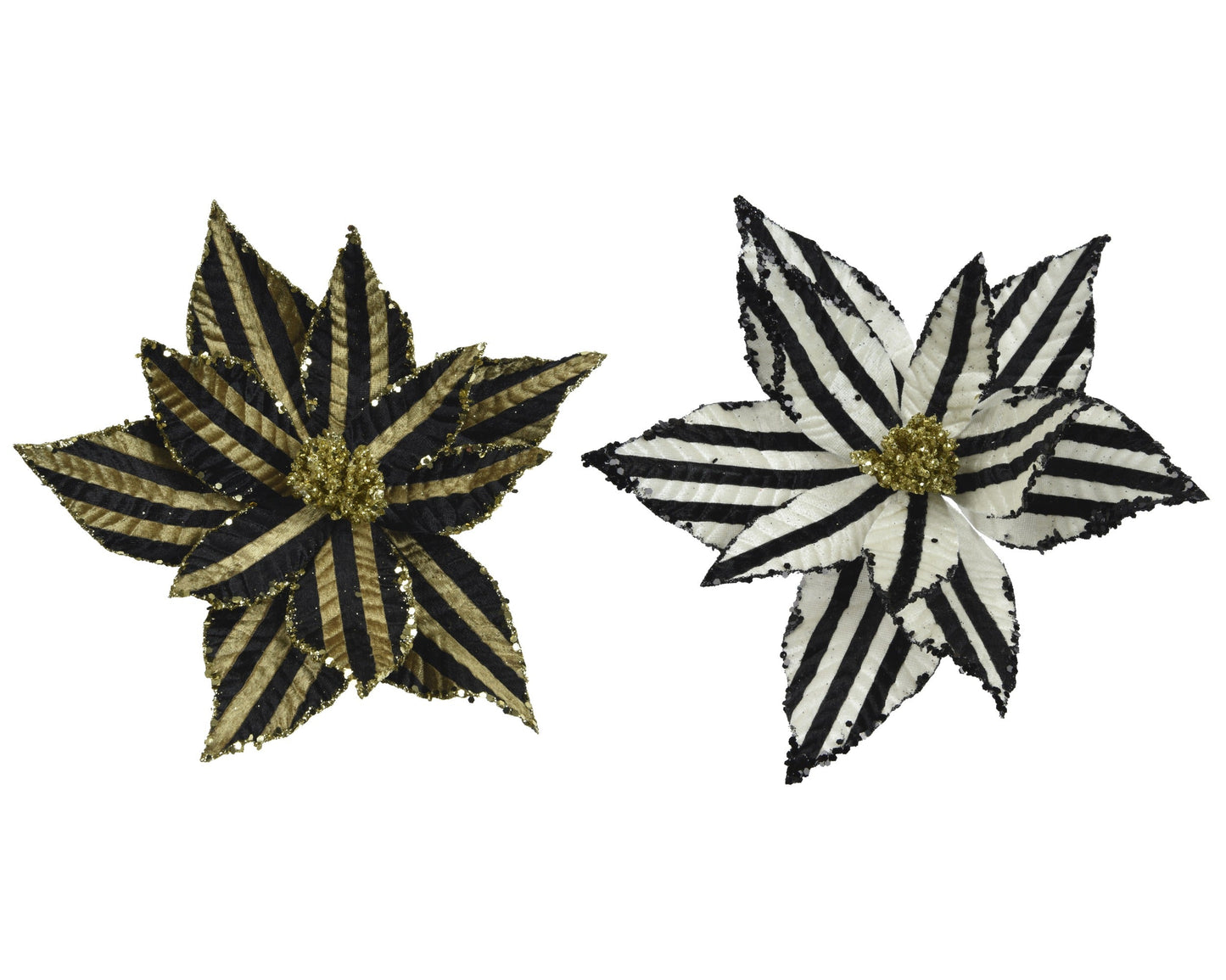 Poinsettia Check Flower (Pack Of 2) Party Perfetto