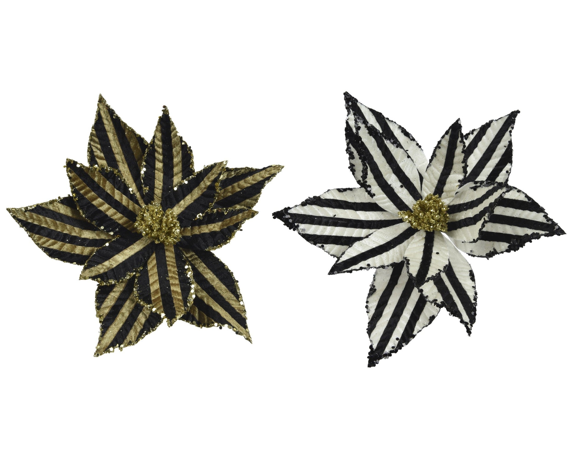 Poinsettia Check Flower (Pack Of 2) Party Perfetto