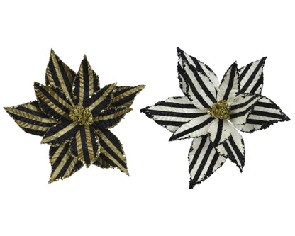 Poinsettia Check Flower (Pack Of 2) Party Perfetto