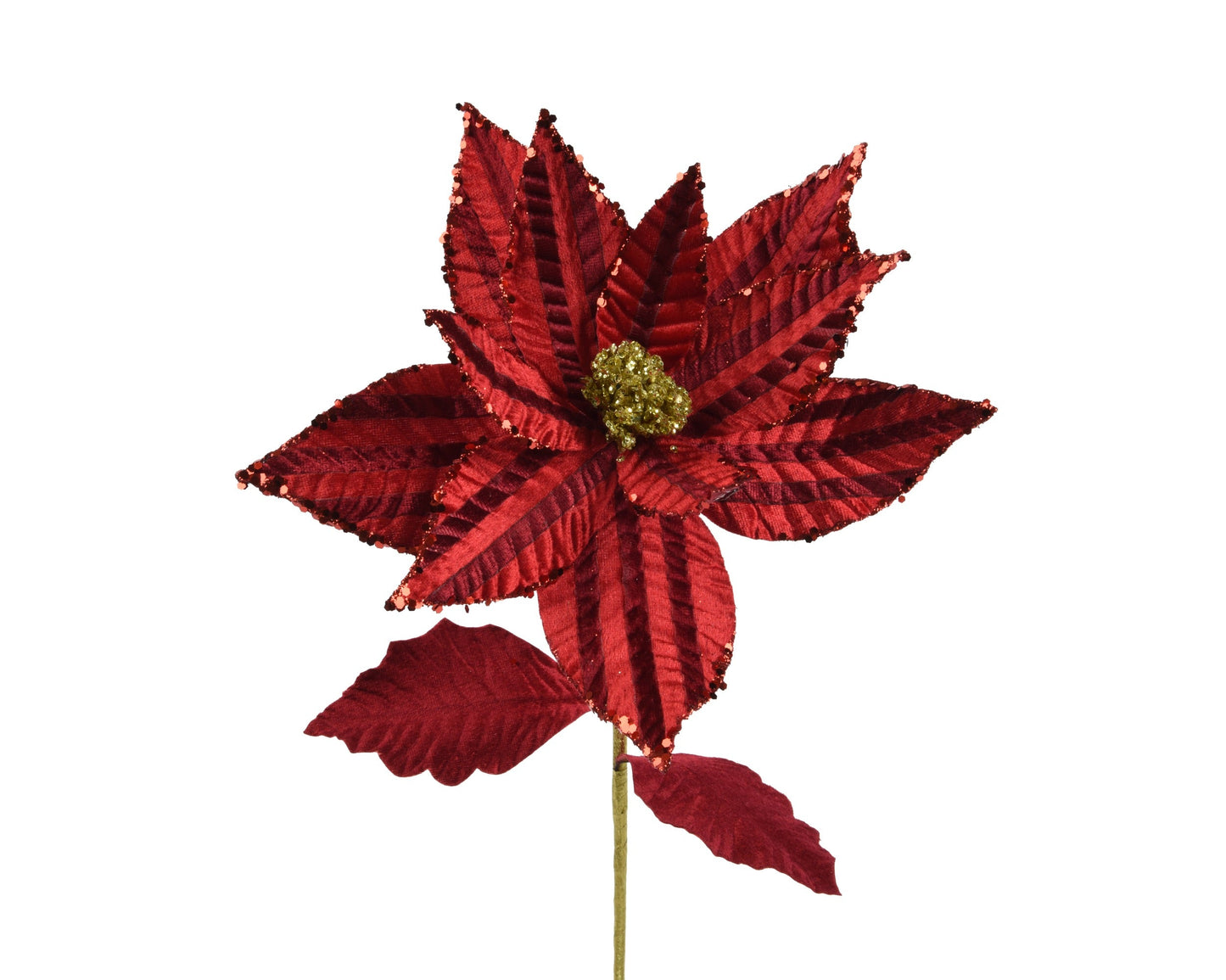 Check Poinsettia Blooms Flower (H.60cm) Party Perfetto