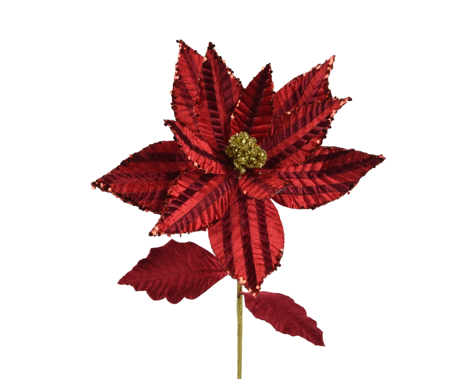 Check Poinsettia Blooms Flower (H.60cm) Party Perfetto