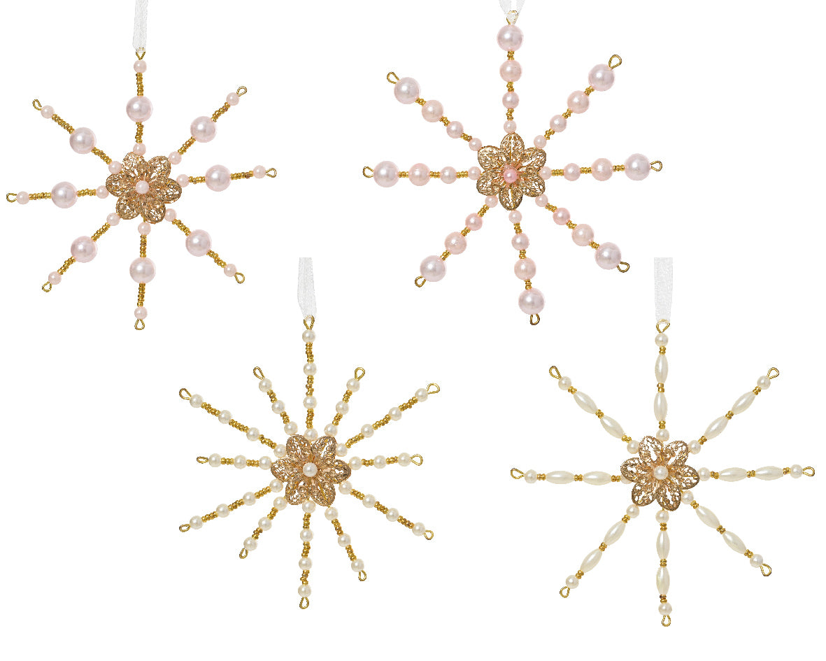 Rose Golden Snowflake  (Pack Of 4)