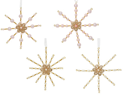 Rose Golden Snowflake  (Pack Of 4)