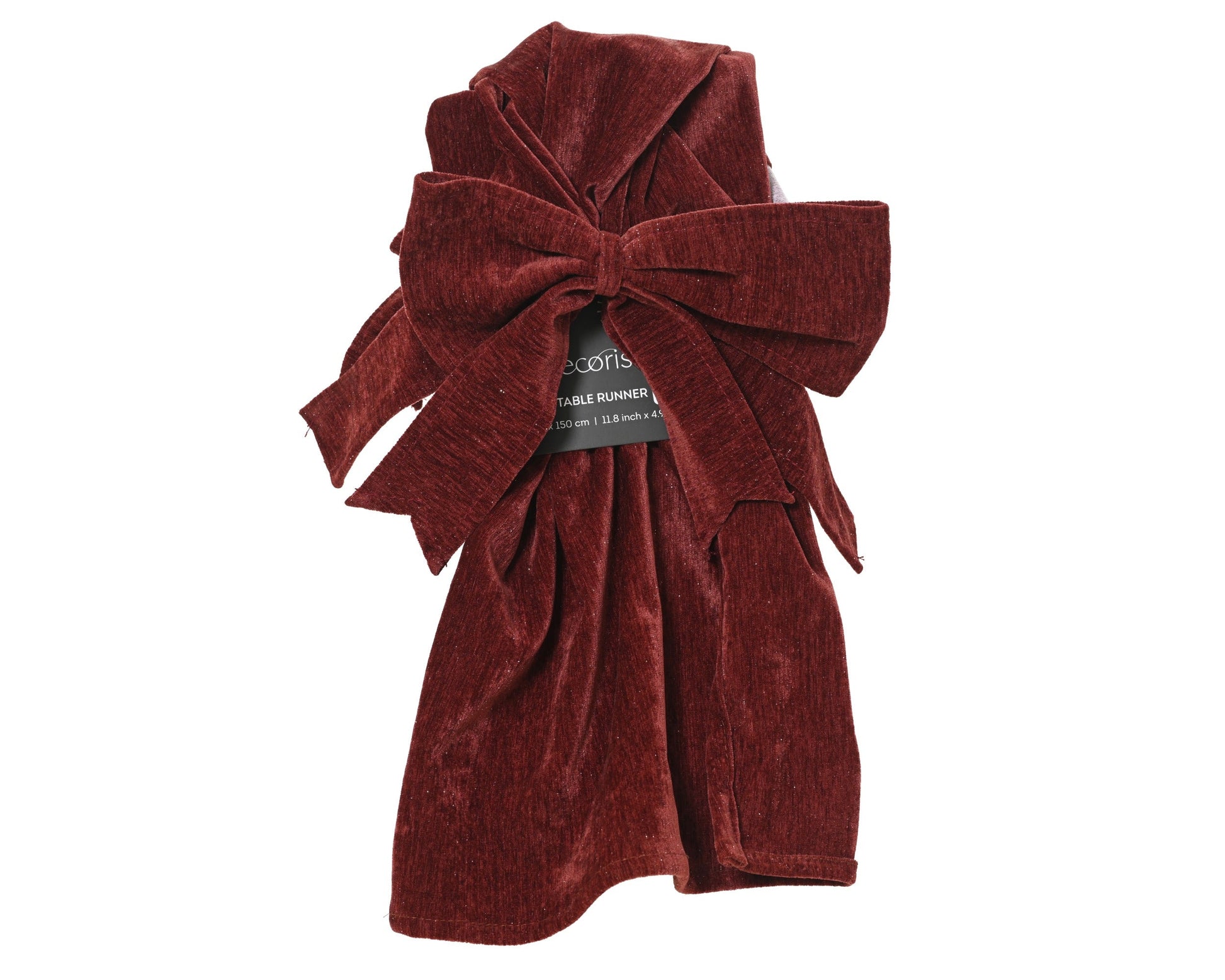 Red Table Runner with Bow Party Perfetto