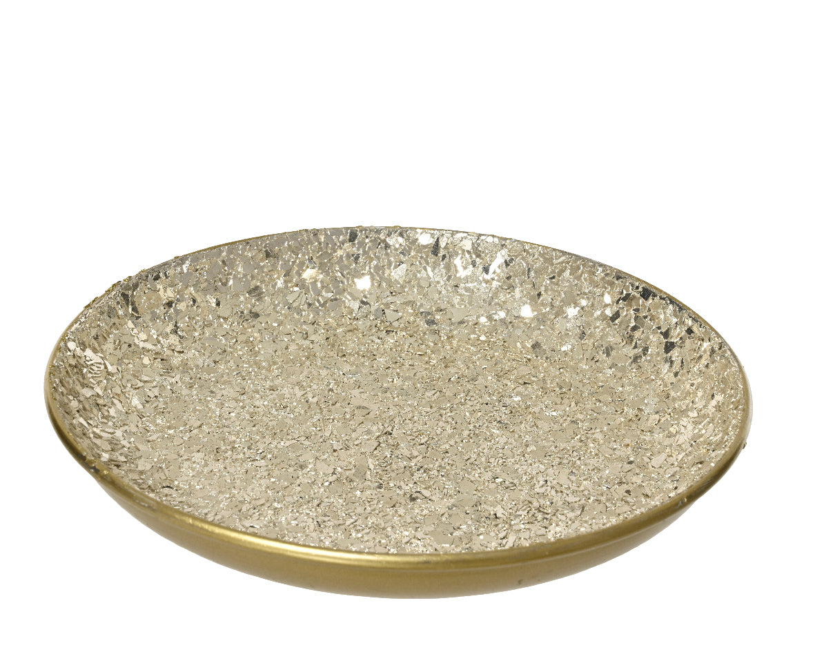 Glitter Golden Decor plate 2 Size Opt.