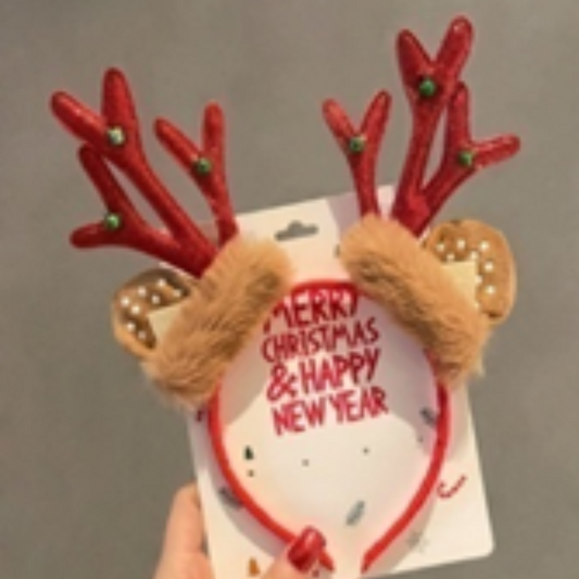 Red Reindeer Headband