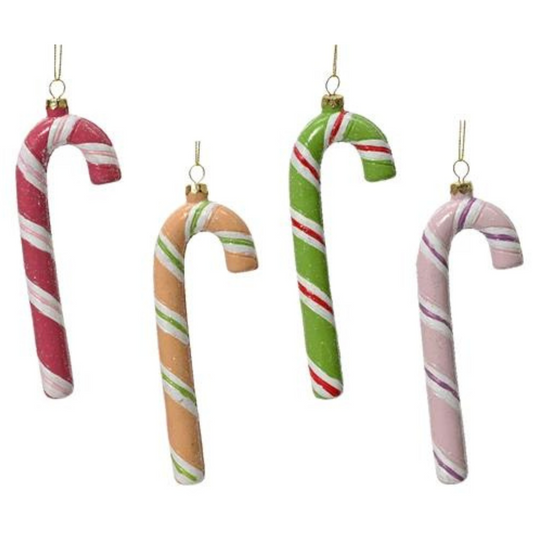 Candy Cane Shatterproof Ornament (Pack of 4)