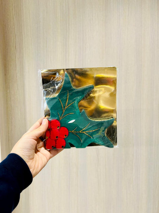 Christmas Mistletoe Napkins (Pack Of 16)