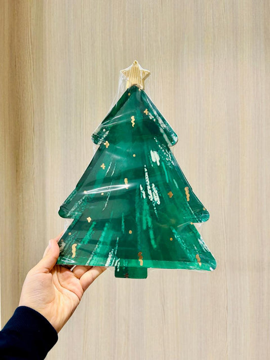 Christmas Tree Paper Plates (Pack Of 10)