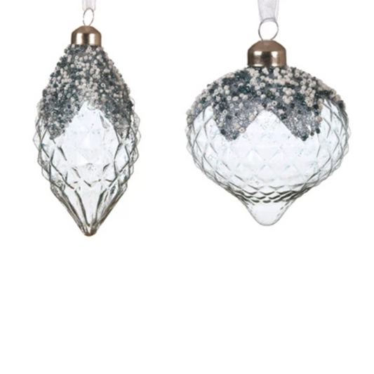 Diamond Cut Glass Ornament