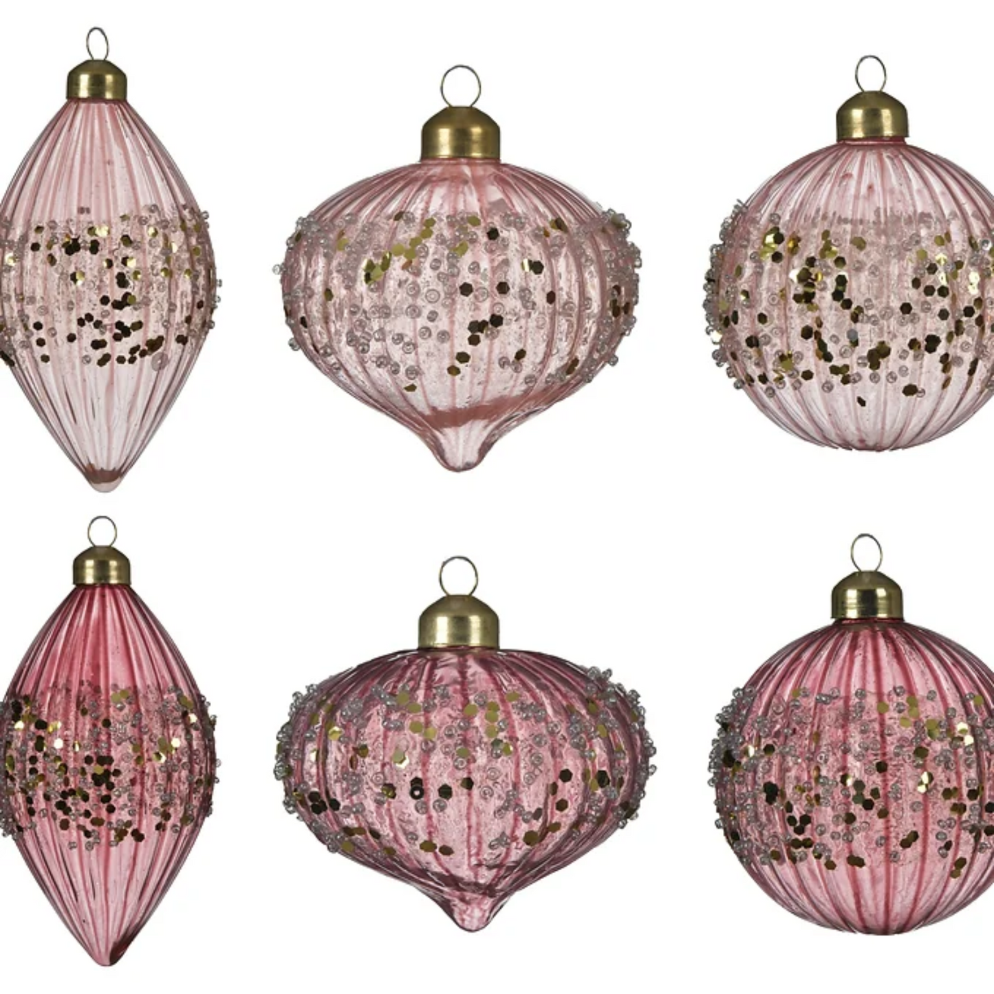 Glitter Baubles Glass Ornament