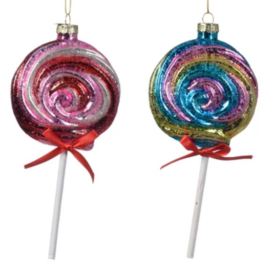 Lollipop Swirl Glass Ornament