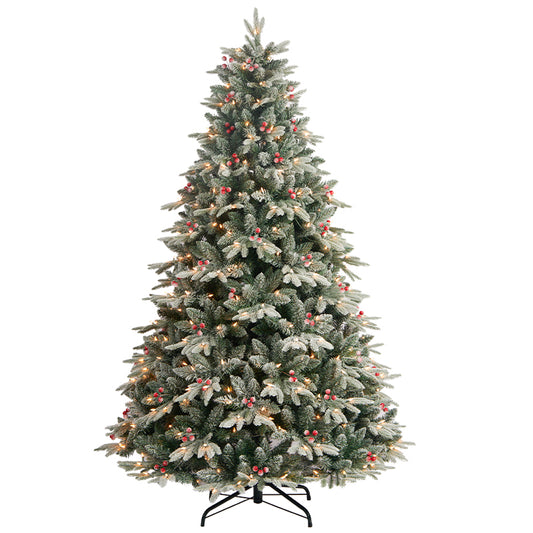 PVC Mix Snowed Red Berry Tree (Small)