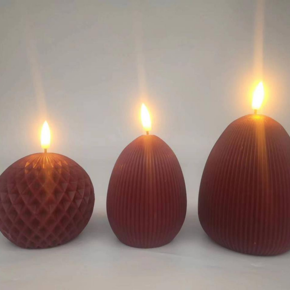 Red LED Designer Wax Candle with Moving Flame main image 0